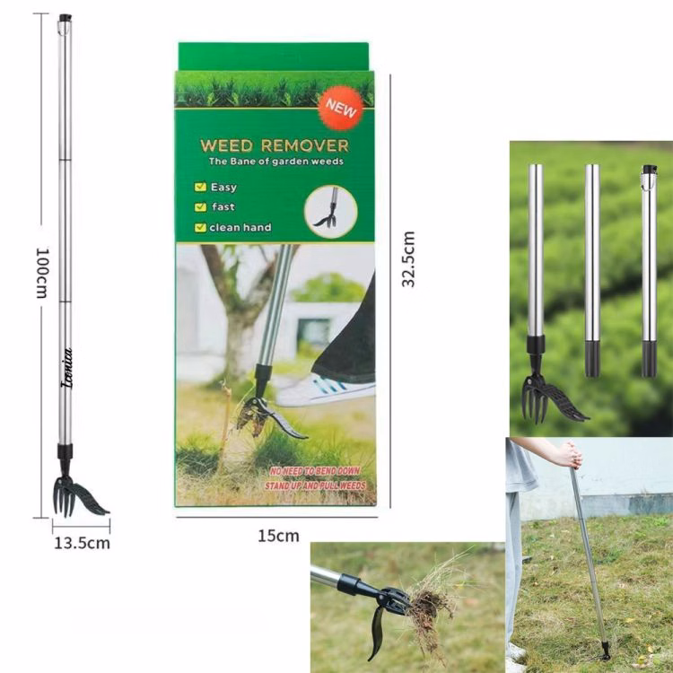 Weed Puller Tool with 40" Stainless Steel Long Handle