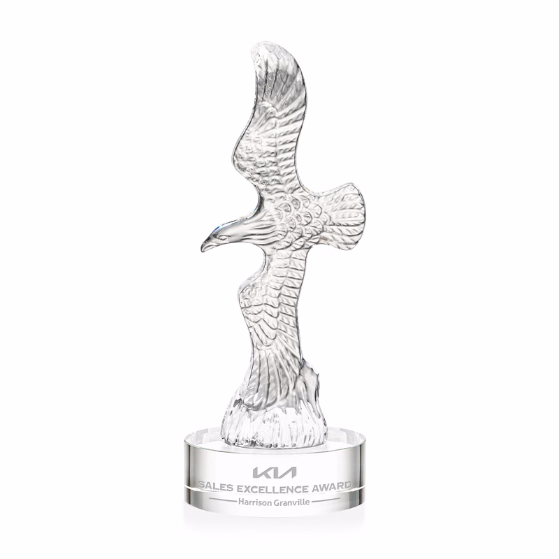 Staffordshire Eagle on Stanrich Base - Clear