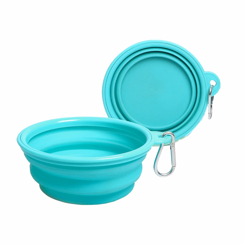 Customizable LOGO Collapsible Pet Bowl with Carabiner