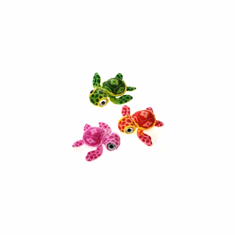 Big Eye Turtle Plush Toys - 7" Assorted Colors