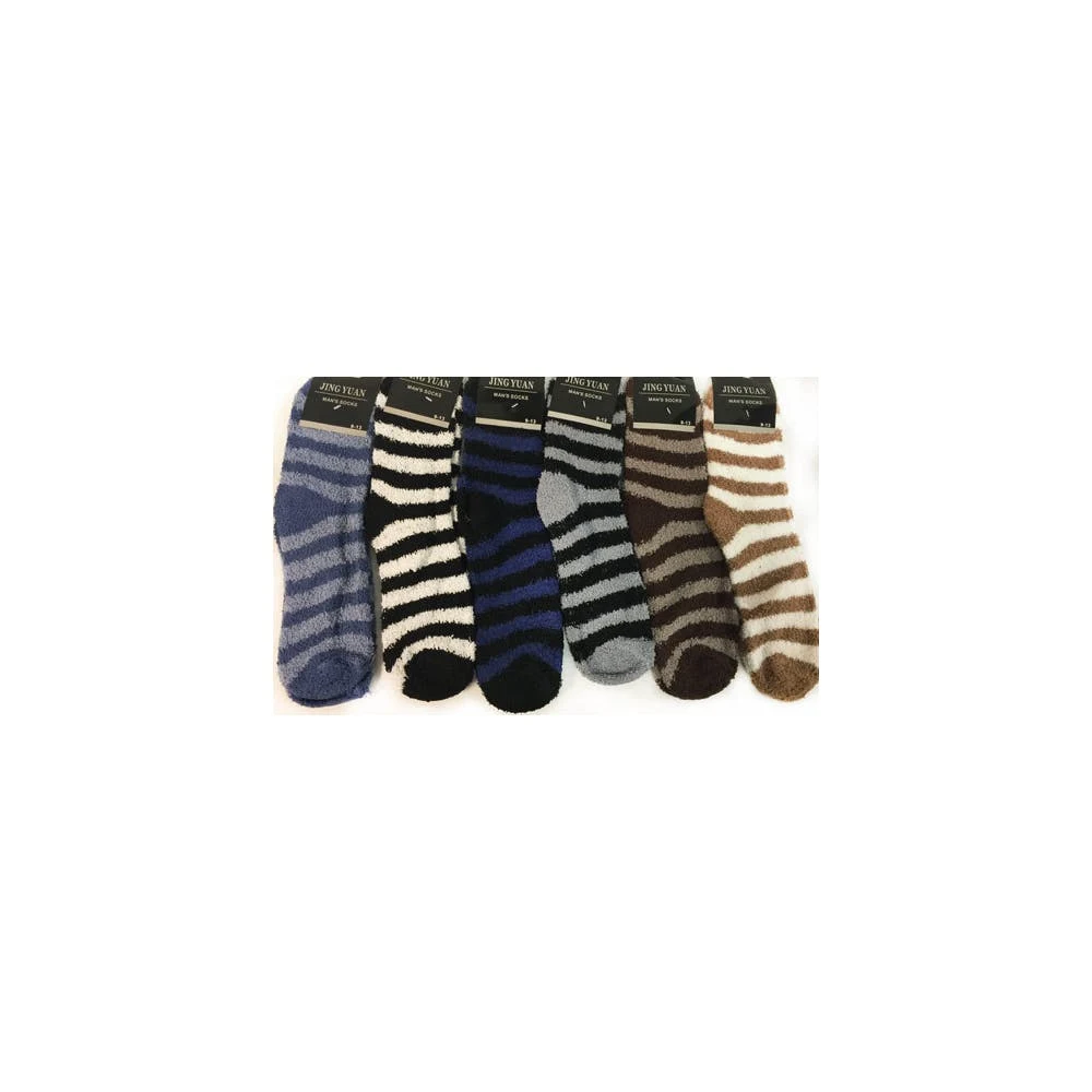 Striped Fuzzy Socks - Assorted 1