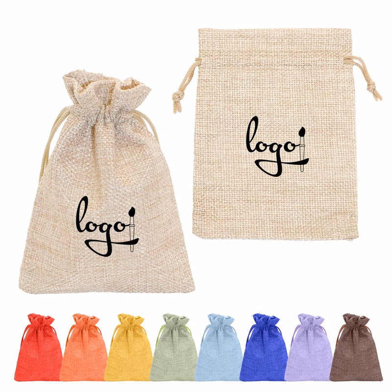 Small Burlap Bags with Drawstring