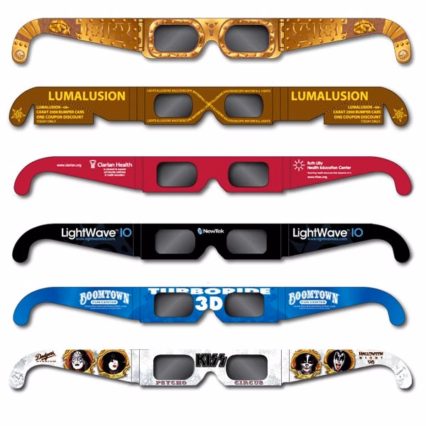 3D Glasses - Linear Polarized 45/135 or 0/90 - Custom Imprint