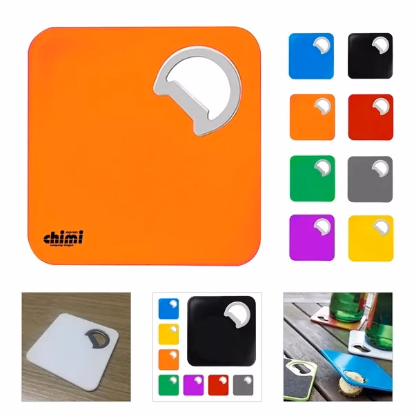 Custom EVA Foam Coaster with Built-In Bottle Opener — Bar & Hospitality Promo