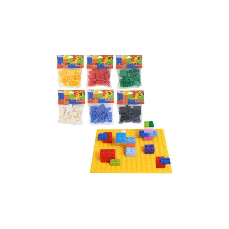 48 Piece Building Block Sets Assorted Colors 1