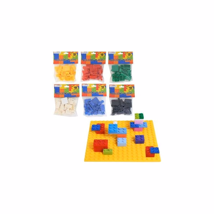 48 Piece Building Block Sets Assorted Colors