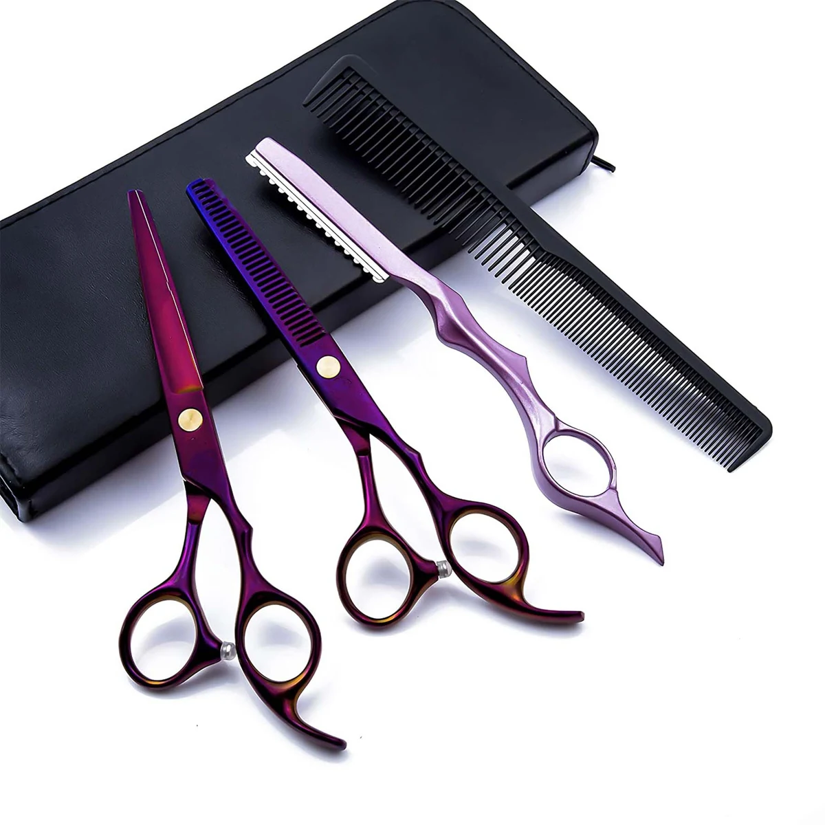 6.0 inch Purple Hair Cutting Scissors Set 1