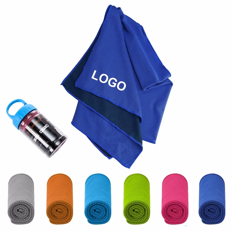 Double-color Cooling Ice Towel With Bottle