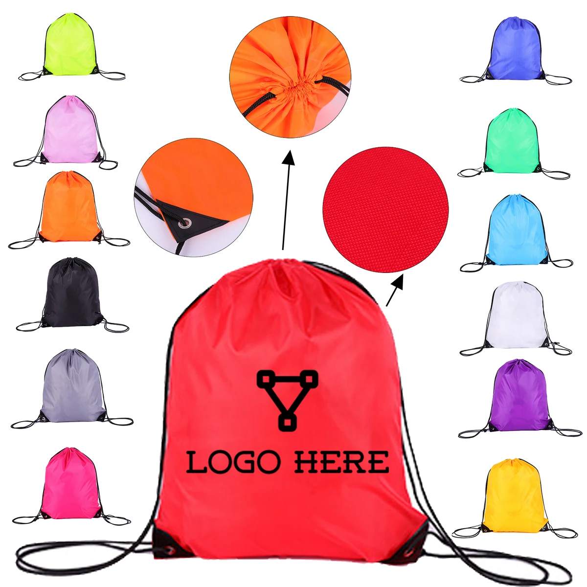 Waterproof Custom Drawstring Bag 1