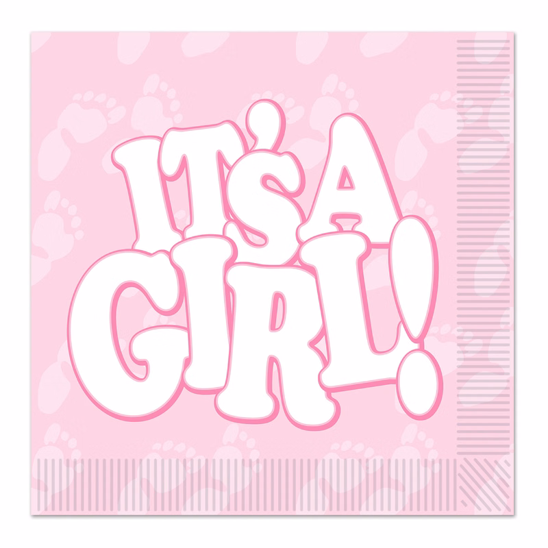 It's A Girl! Luncheon Napkins
