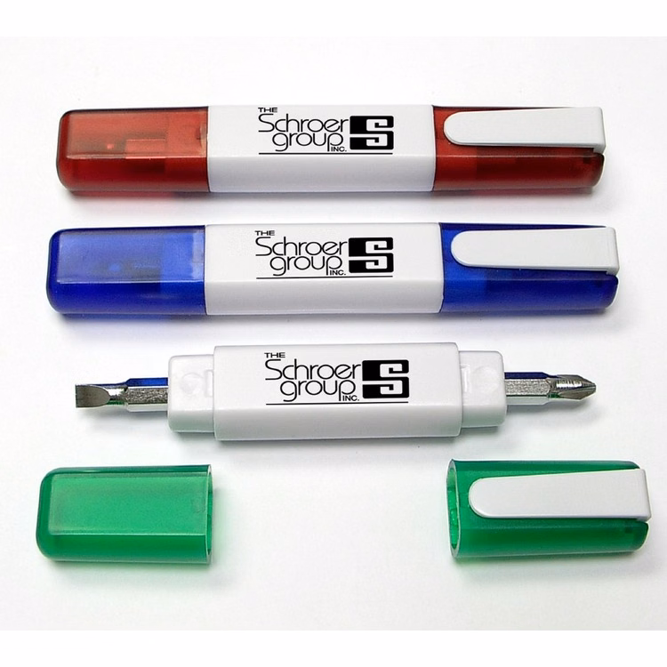 4-in-1 screwdrive tool set with pocket clip