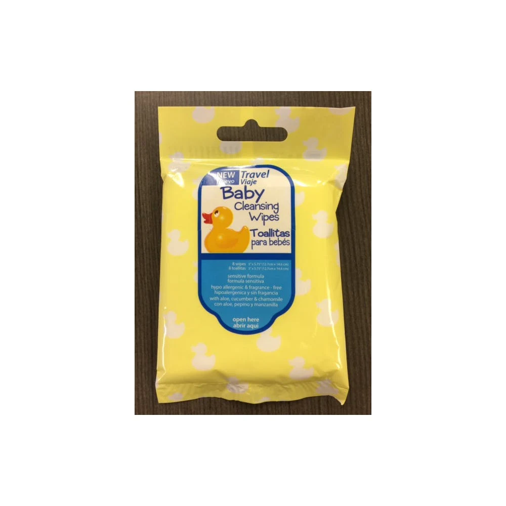 Baby Cleansing Wipes - Travel Size 8 Pack Hypoallergenic 1