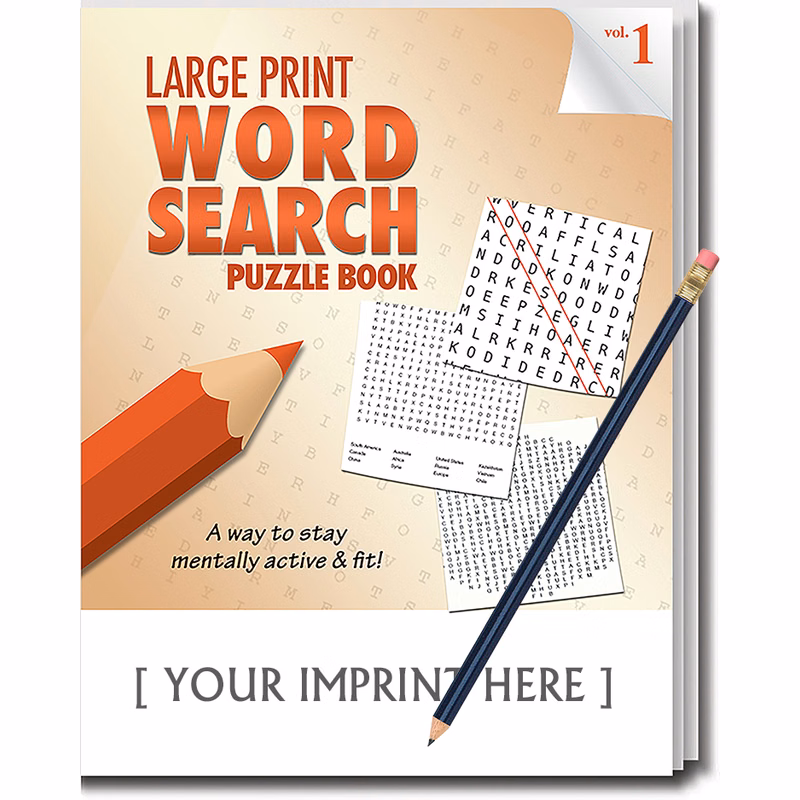 PUZZLE PACK - LARGE PRINT Word Search Puzzle Book - Volume 1 with pencil