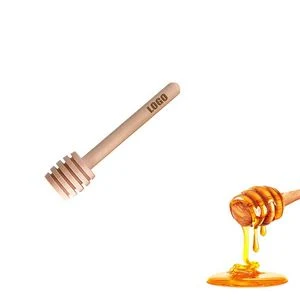 8cm Wooden Honey Dipper Stick Stirrer Food Grade Natural Wood 1