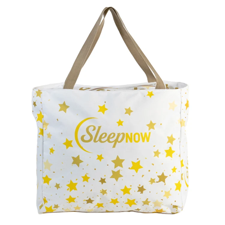 Small Full Side Gusset PolyPro Handled Zippered Tote (12"H x 14"W x 4"D), custom tote bag with logo imprint 1