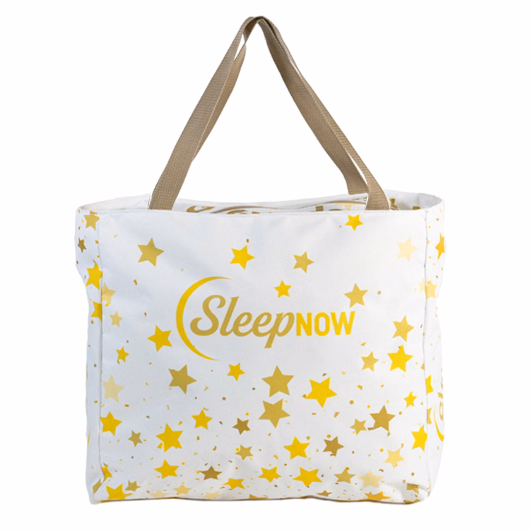 Small Full Side Gusset PolyPro Handled Zippered Tote (12"H x 14"W x 4"D)