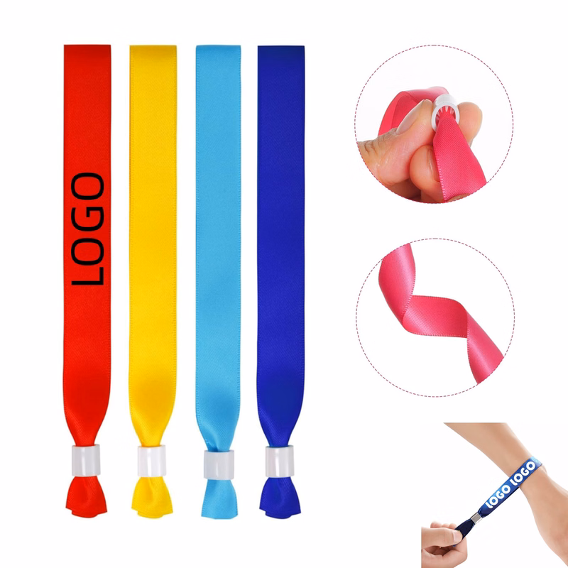Music Festival ID Events Wristbands With Locking Bead