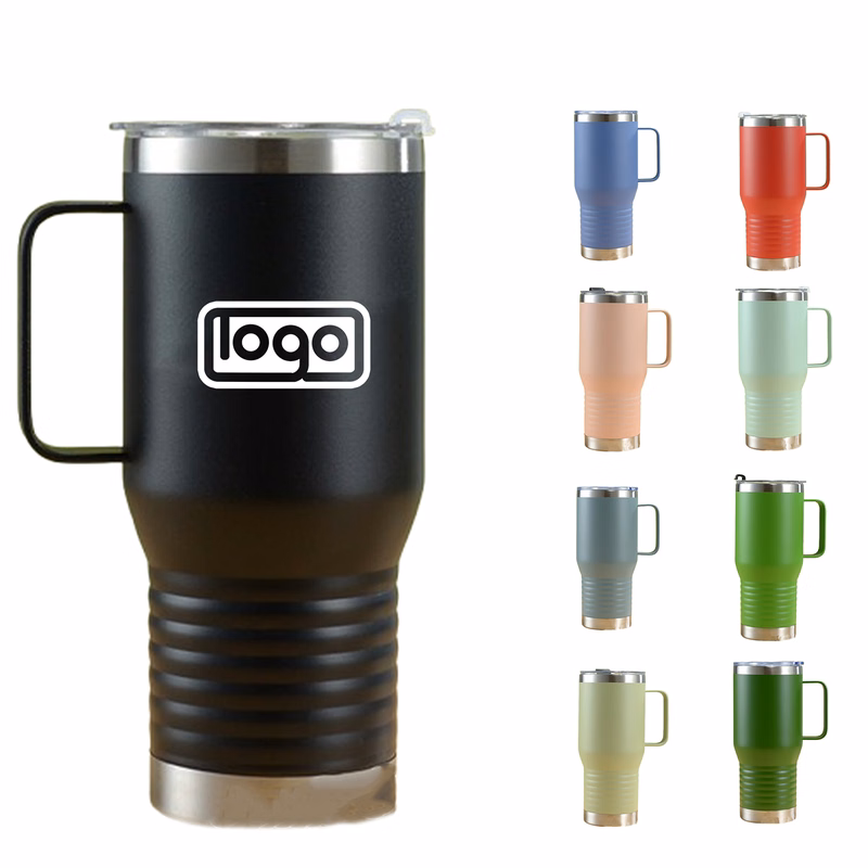 20oz Double Wall Stainless Steel Insulated Tumbler w/ Handle