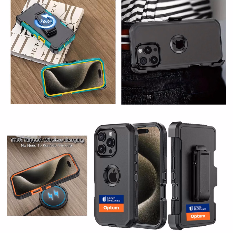 iBank ® iPhone 16 Pro Max Shockproof Case with Belt Clip and a kickstand