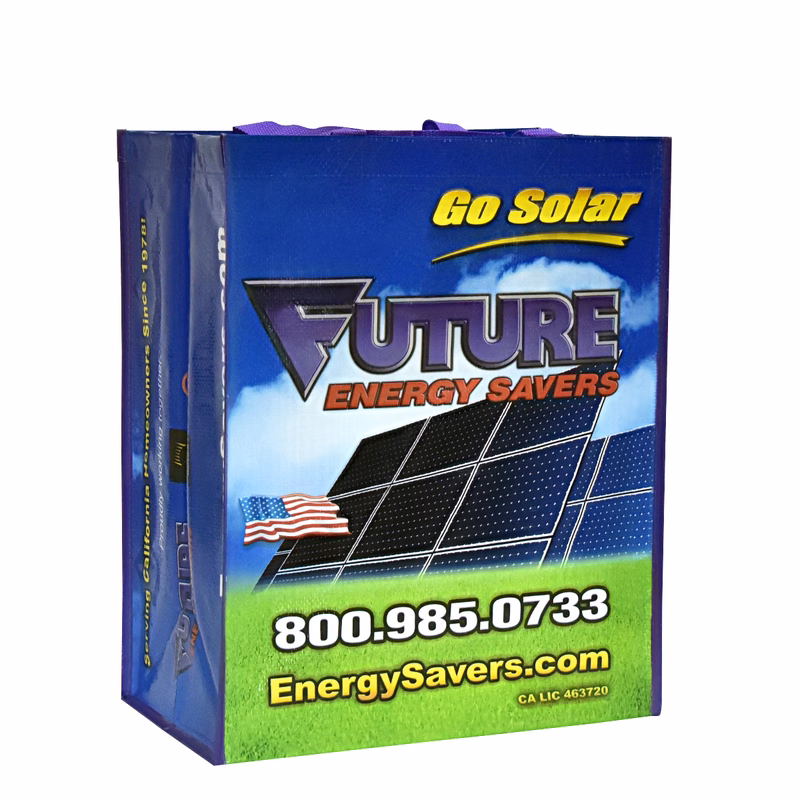 Custom Full-Color 145g Laminated Woven Promotional Bag 14"x17"x8"