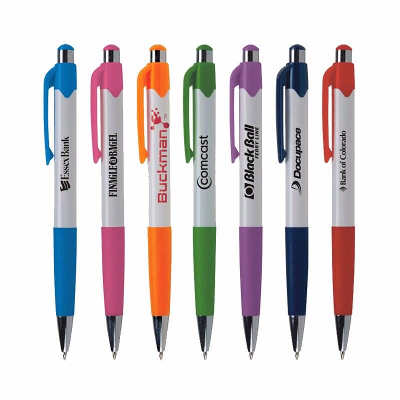 White Barrel Grip Pen