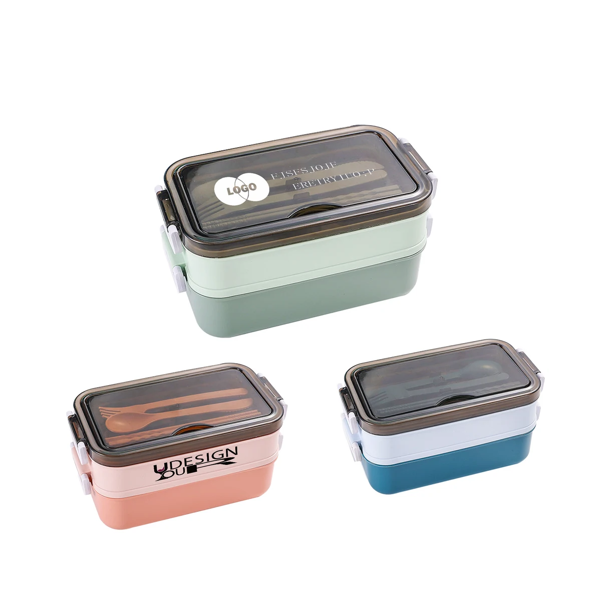 Portable Lunch Box With Utensils 1