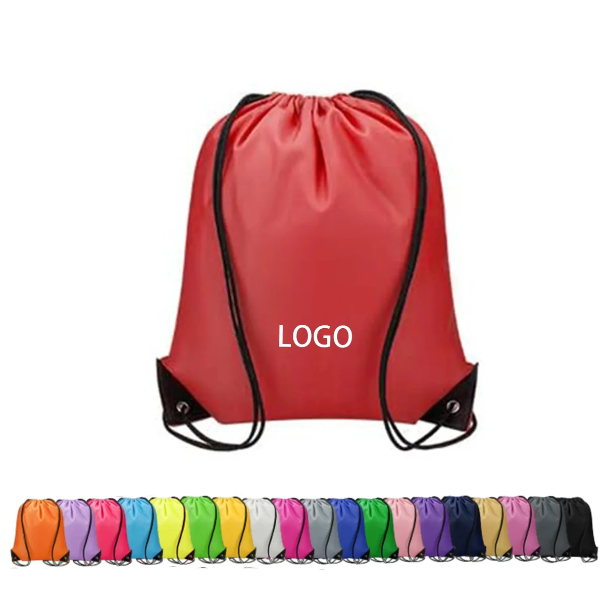 13.4"X16.9" Polyester Drawstring Bag Gym Backpacks 1