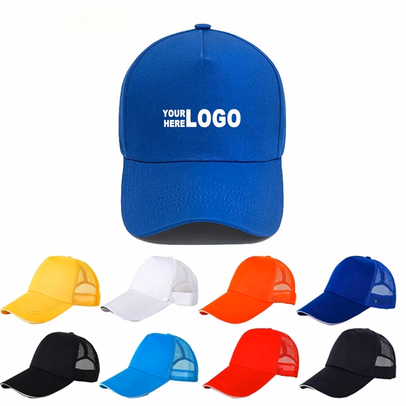 MOQ100 Soft Cotton Breathable Mesh Baseball Caps Trucker Hat
