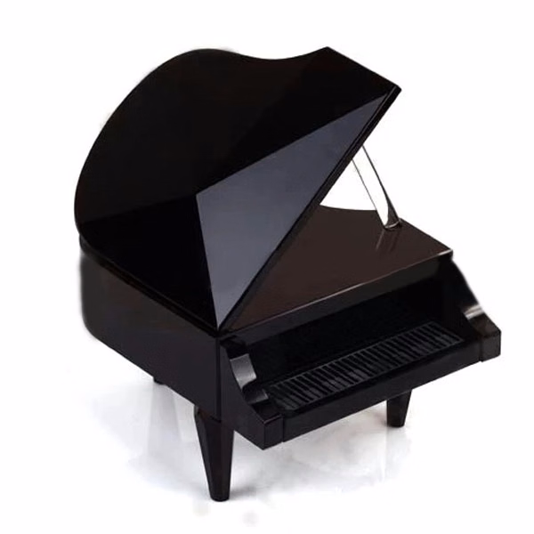 Black Crystal Piano Music Box