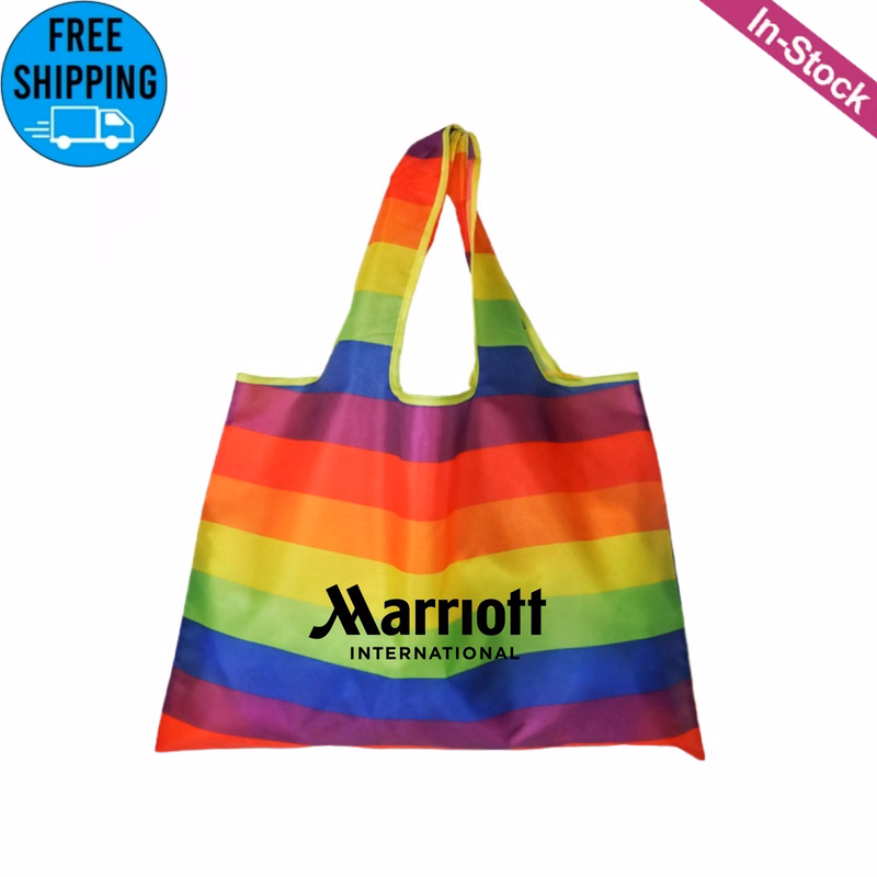 Rainbow Foldable Reusable Grocery Bag