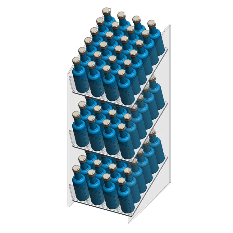 3 Tier Acrylic Beverage Display - 4 Rows 1