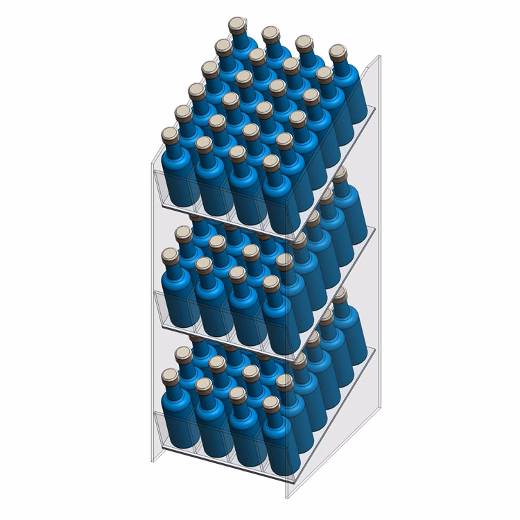 3 Tier Acrylic Beverage Display - 4 Rows
