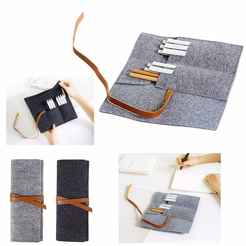 Felt Rollup Pencil Bag