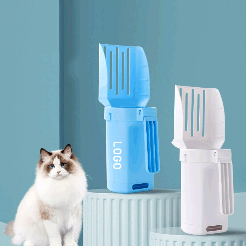 Cat Litter Scooper with Holder/ Cat Poop Shovel with Waste Container