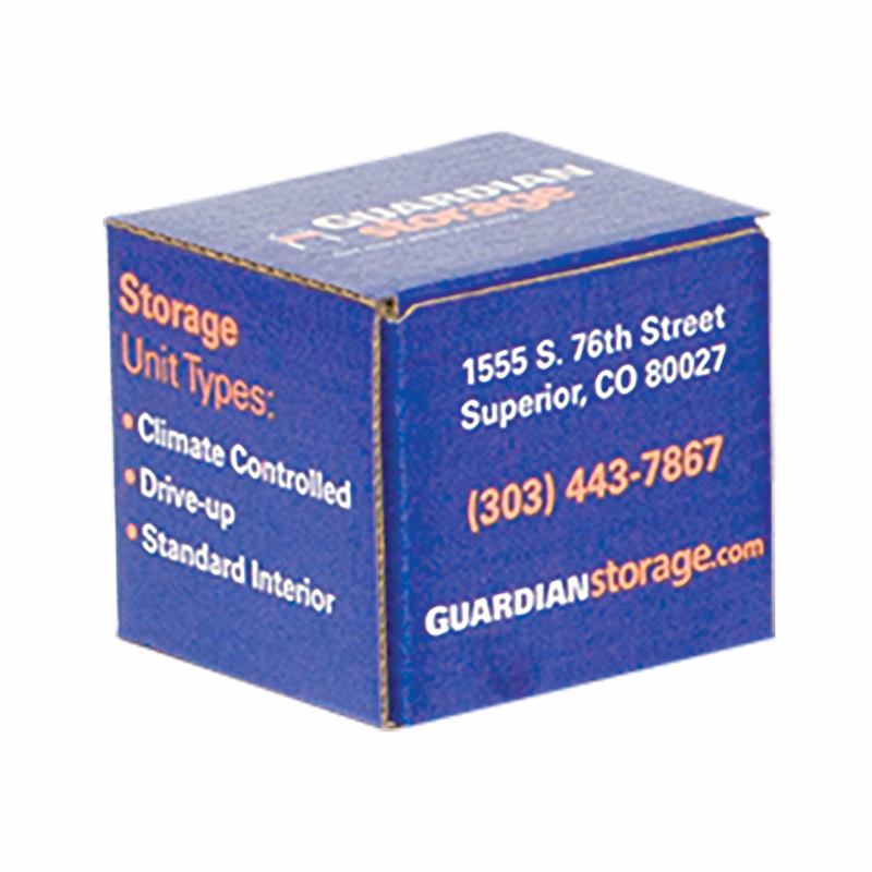 4" x 4" x 4" - B-Flute Inside Tuck Box