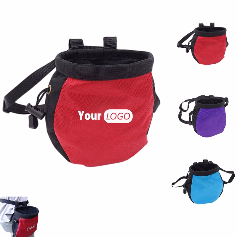Rock Climbing Chalk Bag With Adjustable Waist Belt