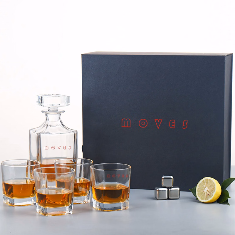 Whiskey Wine Glass Bottle Set