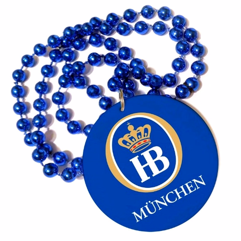 Mardi Gras Beads with Medallion