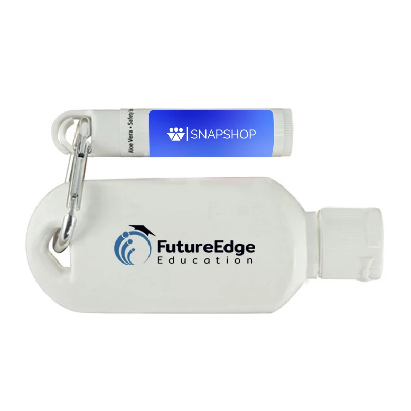 SPF 30 Sunscreen 1 oz Tottle With Carabiner + Clip Balm 1