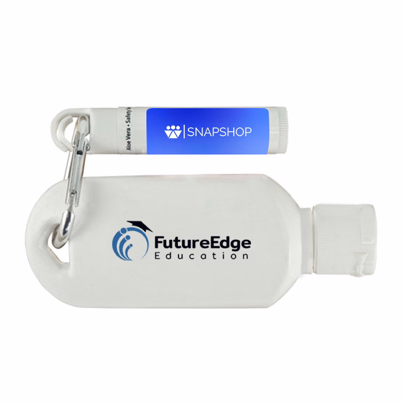 SPF 30 Sunscreen 1 oz Tottle With Carabiner + Clip Balm