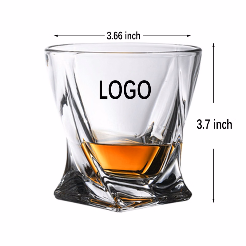 Transparent Whiskey Glasses 9.47 Oz Lead Free Crystal