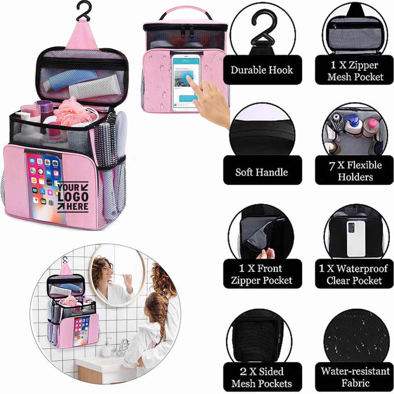 Women Students Girls Dorm Room College Travel Camping Essentials Portable Large Shower Caddy Bag