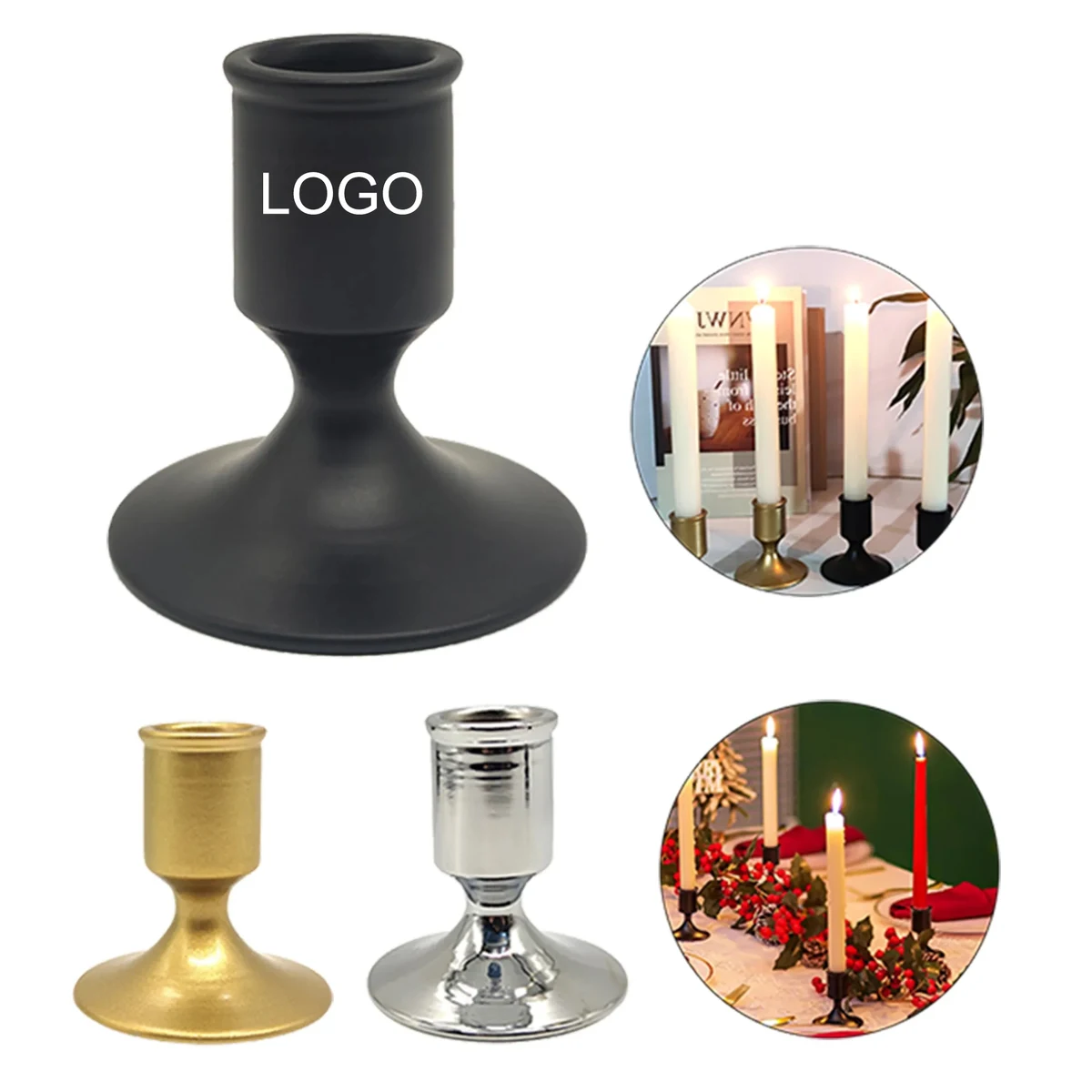 Decorative metal candleholder 1