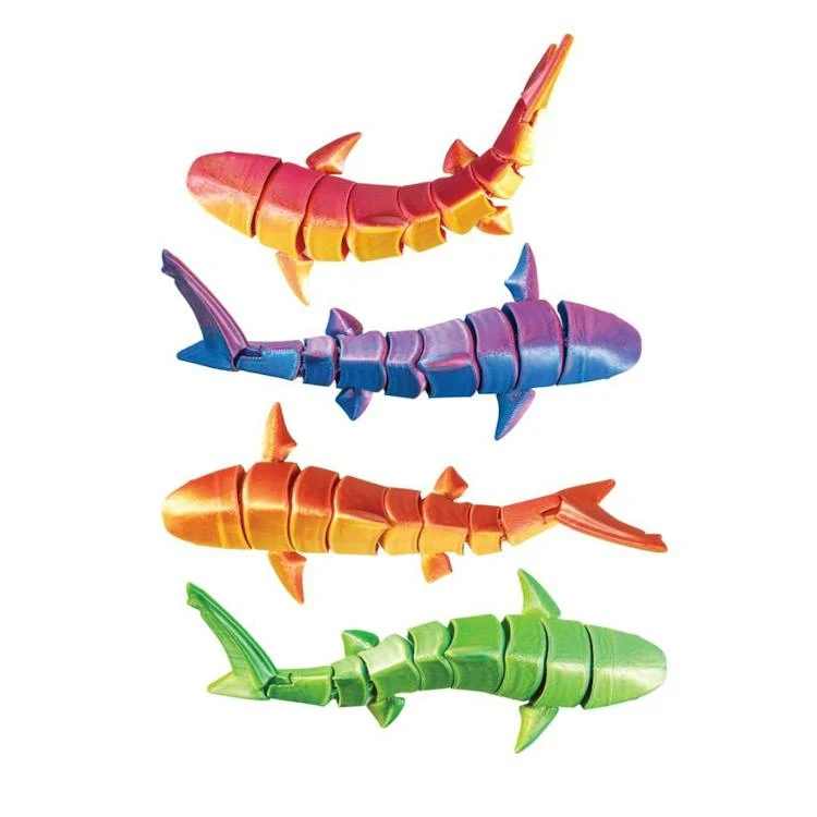 3D Printed Shark Fidget Toys Assorted - 4.75" 1