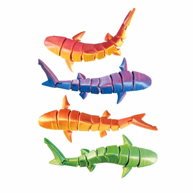 3D Printed Shark Fidget Toys Assorted - 4.75"