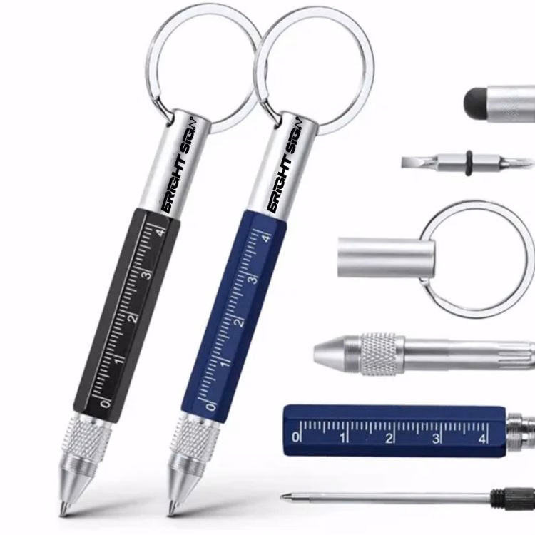 6-in-1 Multifunctional Pen with Keychain