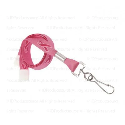 5/8" Dye Sublimated Lanyard (Breast Cancer Awareness) 1
