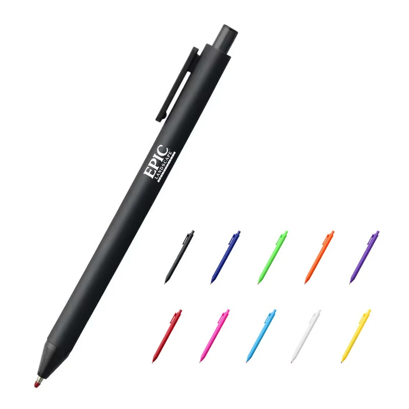 Classic Click Action Plastic Ballpoint Pen with Solid Trim 1