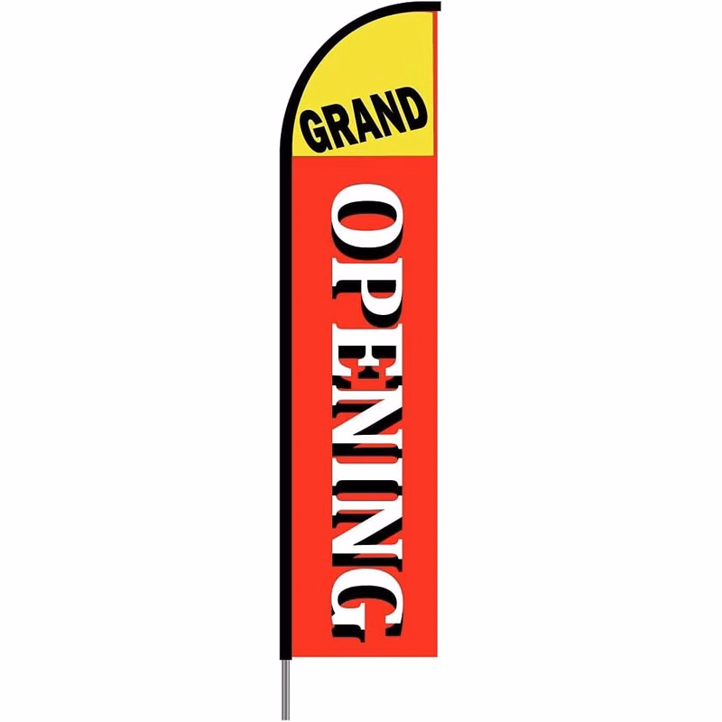 Grand Opening(Red) Flag Kit 15' Feet Feather Flag Sign sale flag Outdoor Banner