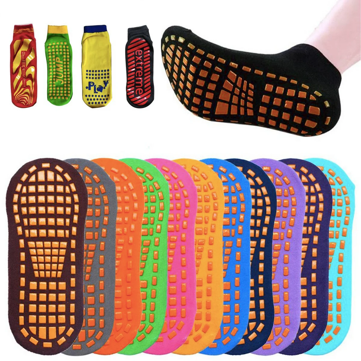 Trampoline Non Slip Floor Socks 1